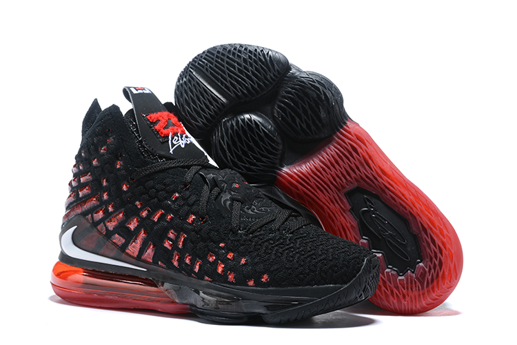 Nike LeBron 17 Black Red White Shoes
